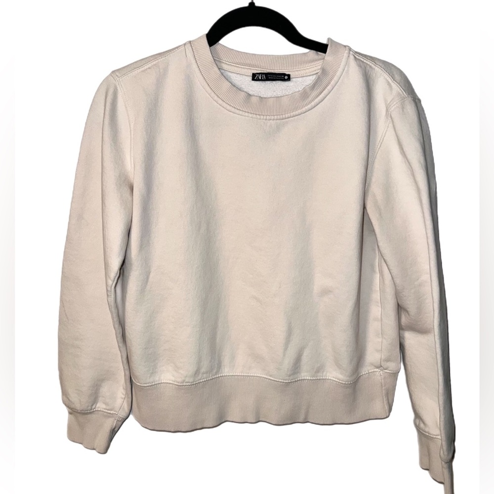 Zara Cream Crewneck Sweatshirt F17